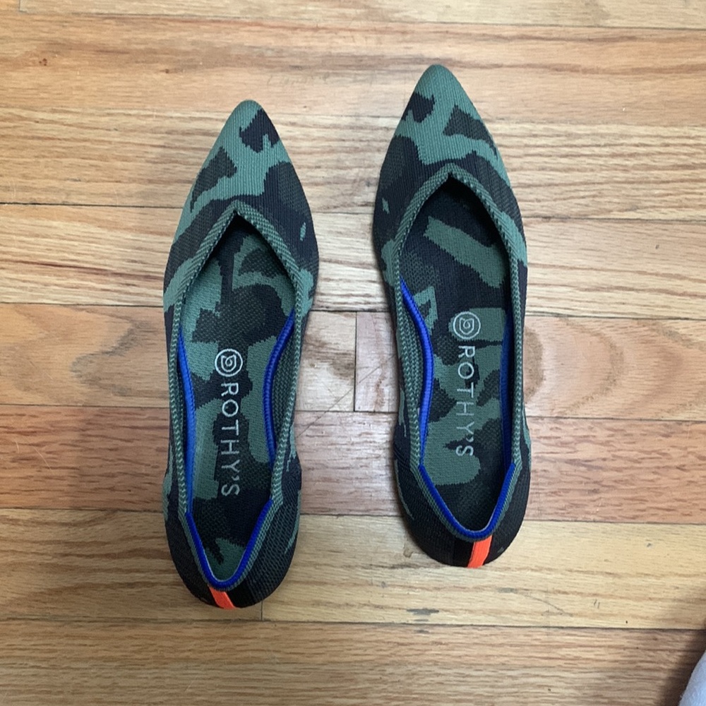 Womens Camo Rothy Flats